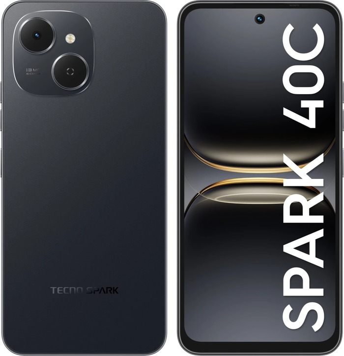 Смартфон Tecno Spark 40C 4/128 Гб, Черный, Dual nano-SIM №1