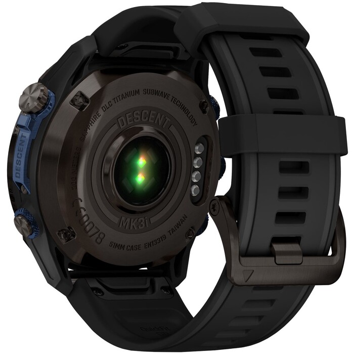 Смарт-часы Garmin Descent Mk3i, 51 мм, Carbon Gray DLC Titanium / Black Silicone Band, Черный №8