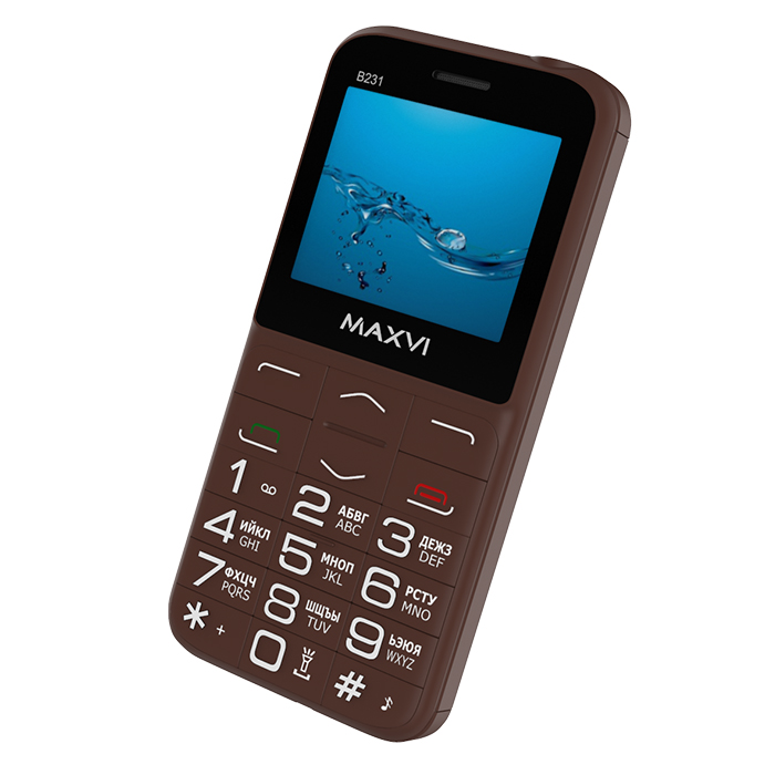 Мобильный телефон MAXVI B231, 32 Мб, Коричневый, Dual mini-SIM детальное изображение - 9
