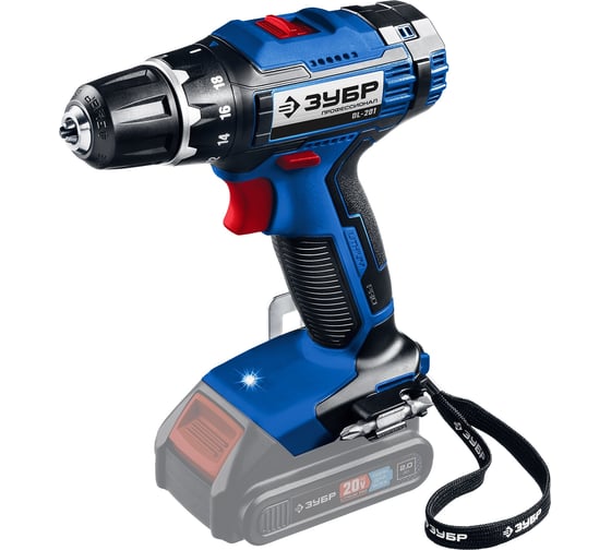 Дрель-шуруповерт ЗУБР Профессионал, без АКБ, в коробке DL-201, 20 В, 50 Нм детальное изображение - 1