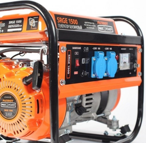 Генератор бензиновый PATRIOT MaxPower SRGE 1500 474103125, 1 кВт, Оранжевый детальное изображение - 2