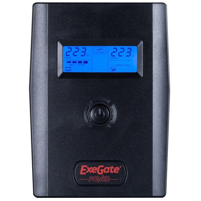 ИБП ExeGate Power Smart ULB-800 LCD (EURO,RJ,USB) детальное изображение - 1