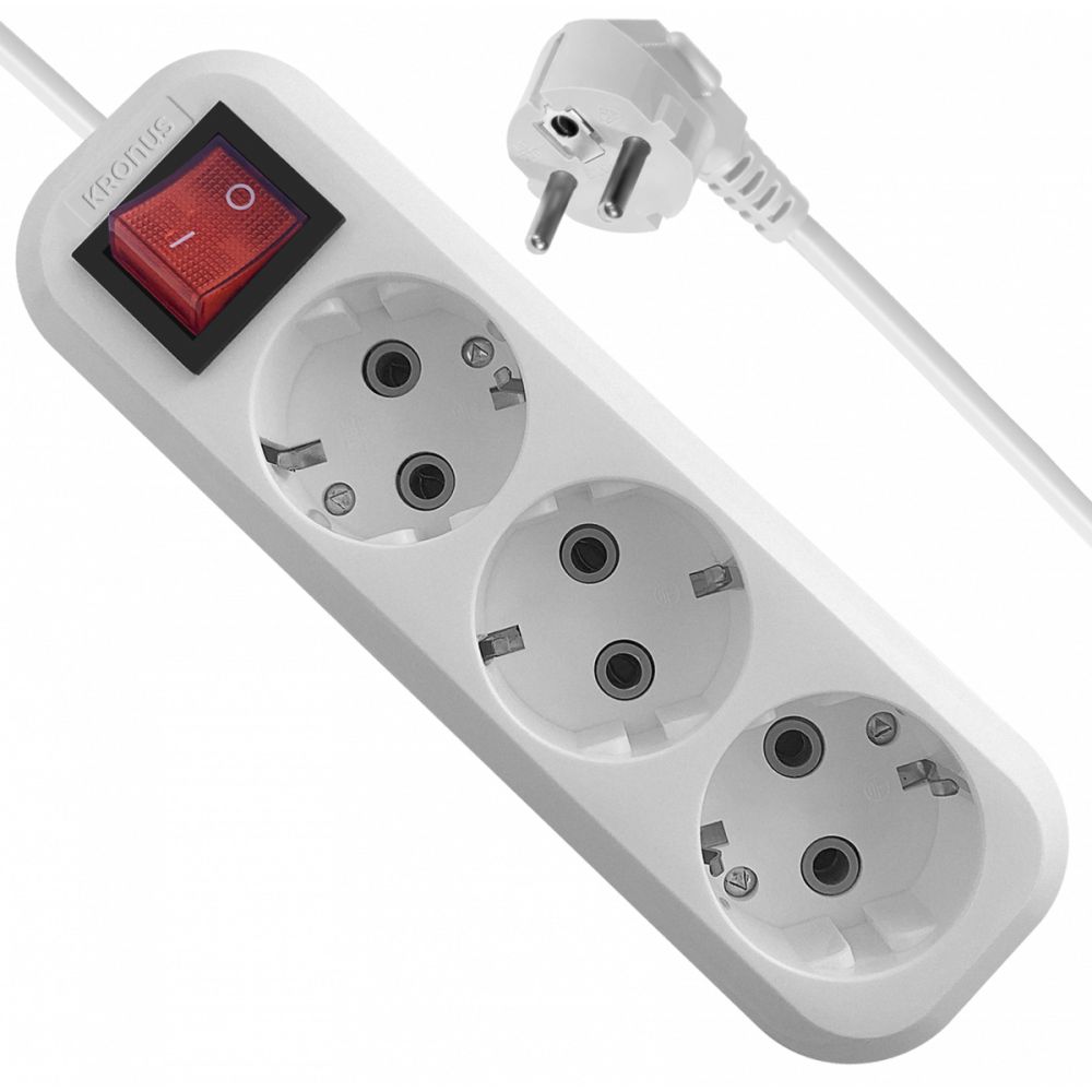 Сетевой удлинитель KRONUS KRS-04-0009, 7 м, Белый детальное изображение - 1