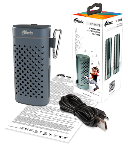 Портативная колонка Ritmix SP-440PB, Серый детальное изображение - 4