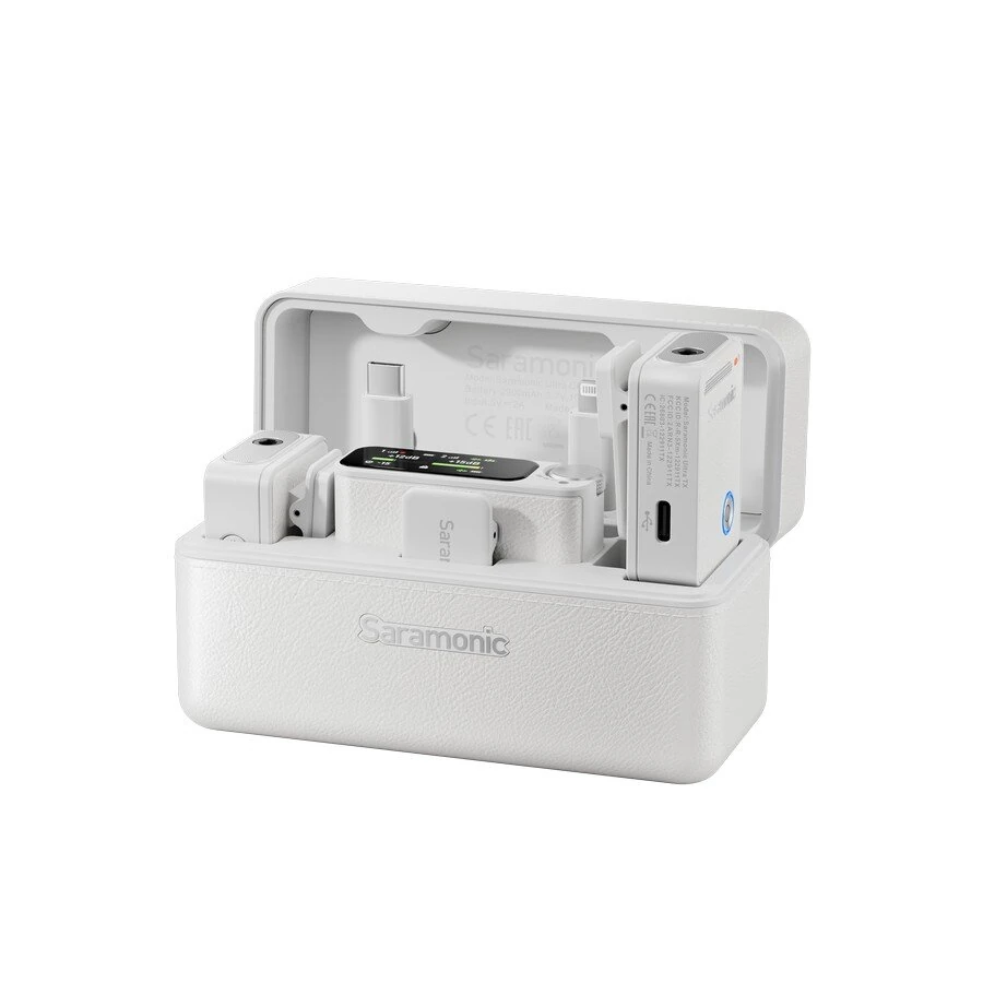 Радиосистема Saramonic Ultra + 2 петличных микрофона, Белый детальное изображение - 2