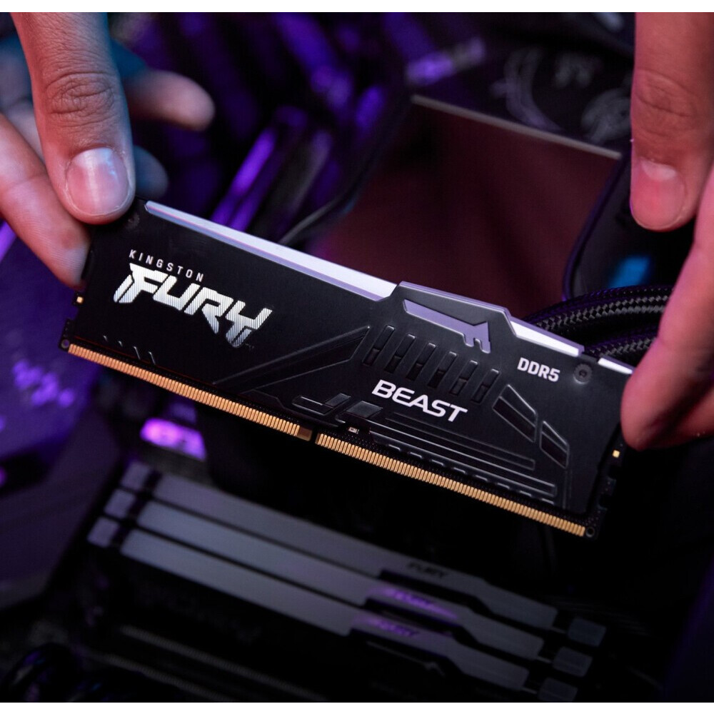 Оперативная память Kingston Fury Beast Black RGB DDR5 5200MHz, KF552C40BBAK2-32, 2x16 Гб KIT, 32 Гб детальное изображение - 3