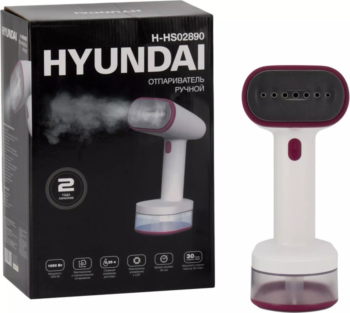 Отпариватель Hyundai H-HS02890, Белый/вишневый №9