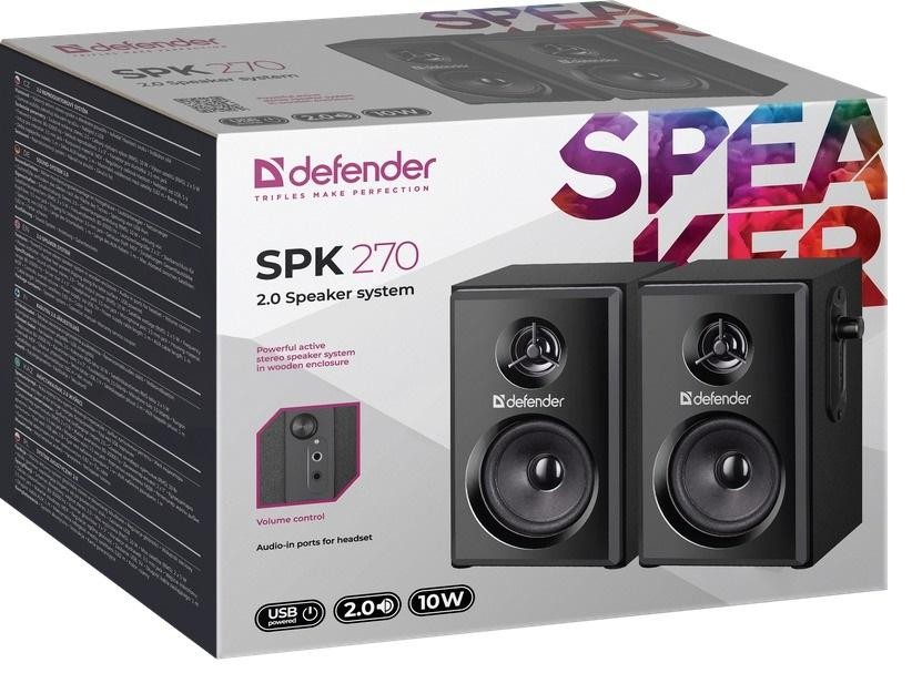 Компьютерные колонки Defender SPK-270, Черный детальное изображение - 7