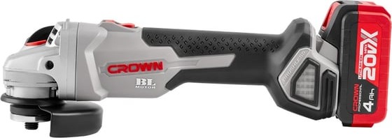 Аккумуляторная углошлифовальная машина CROWN CT23001-125HX-4 BMC, 125 мм, 8000 об/мин детальное изображение - 3