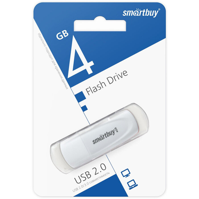 USB Flash накопитель SmartBuy Scout (SB004 ГБ2SCW) 4 ГБ, белый №3
