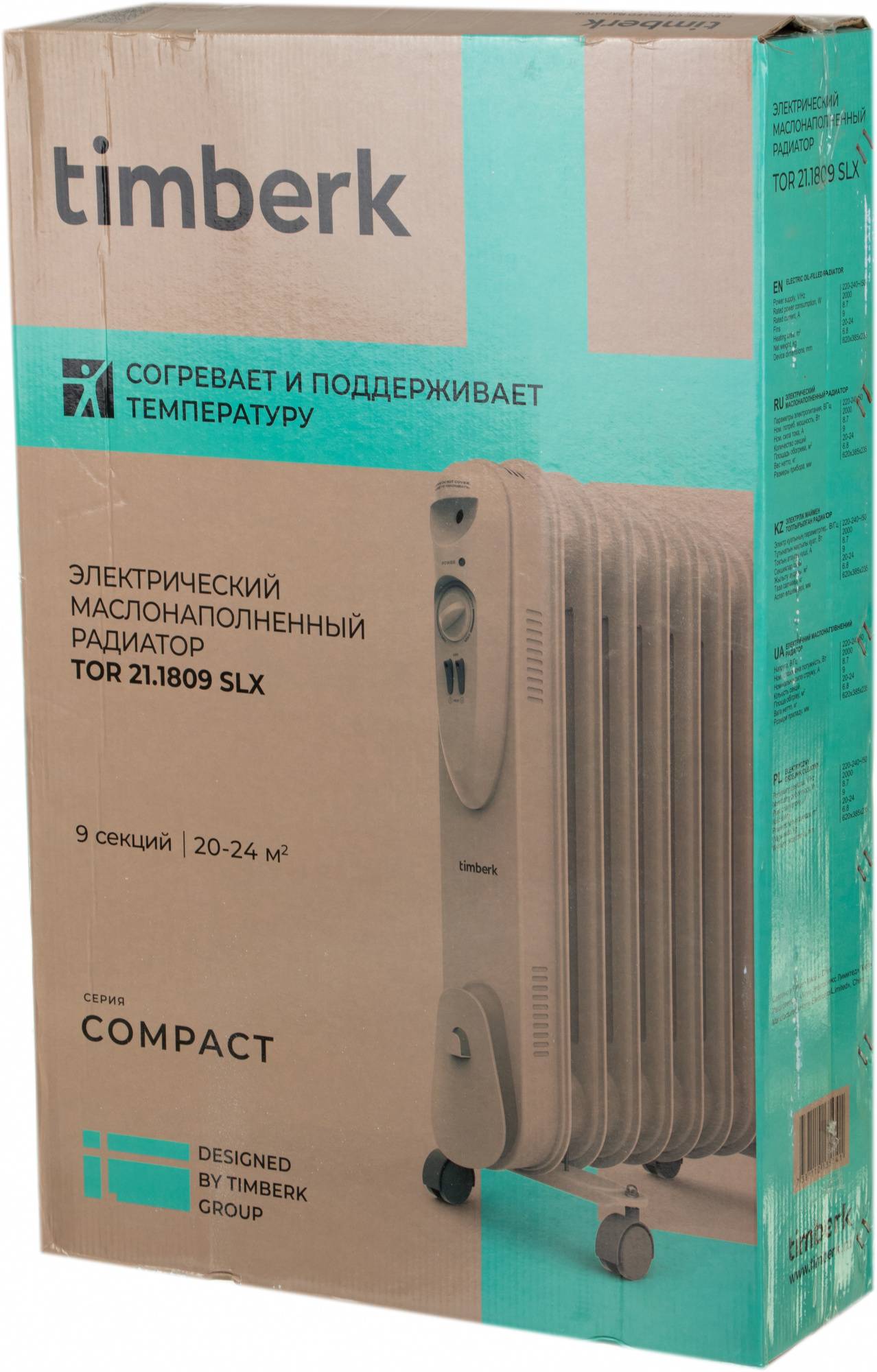Масляный радиатор Timberk TOR 21.1809 SLX, Белый детальное изображение - 10