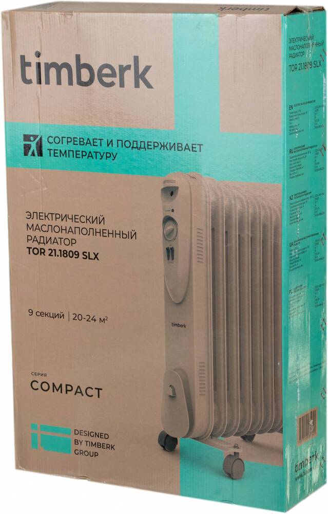 Масляный радиатор Timberk TOR 21.1809 SLX, Белый №10