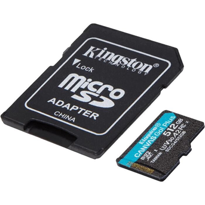 Карта памяти Kingston Canvas Go! Plus MicroSD + SD адаптер (SDCG4/512GB), 512 Гб №1