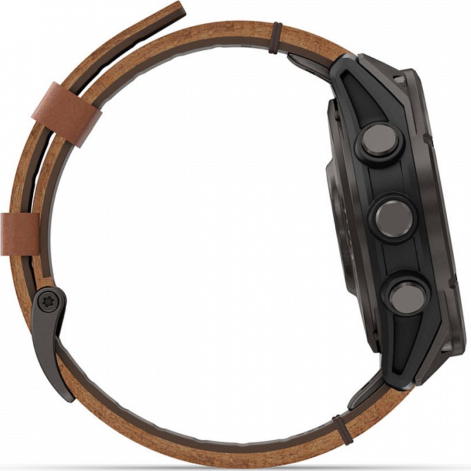 Смарт-часы Garmin Fenix 8 Pro AMOLED DLC, 51 мм, угольно-серый, черный силиконовый ремешок детальное изображение - 7