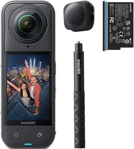 Экшн-камера Insta360 X5 8K Starter Bundle, Черный детальное изображение - 1