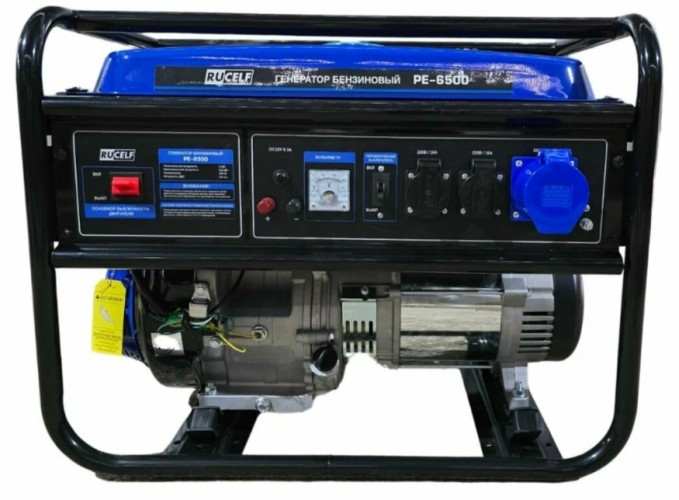 Генератор бензиновый RUCELF PE-6500, 5 кВт, Синий детальное изображение - 1