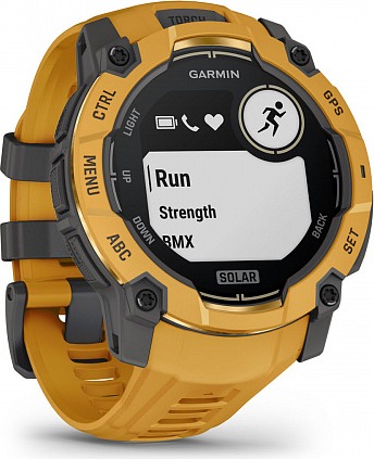 Смарт-часы Garmin Instinct 3 Solar Sunburst with Sunburst/Gray Silicone Limited edition, 50 мм, Оранжевый детальное изображение - 2