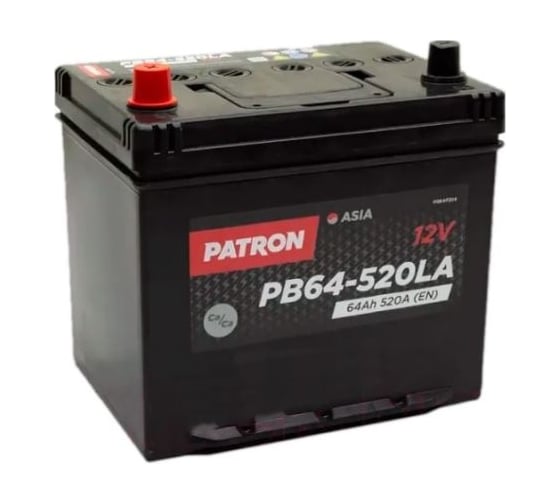 Аккумулятор PATRON ASIA 12 В, Обратная полярность, PB64-520LA, 100 А*ч детальное изображение - 1