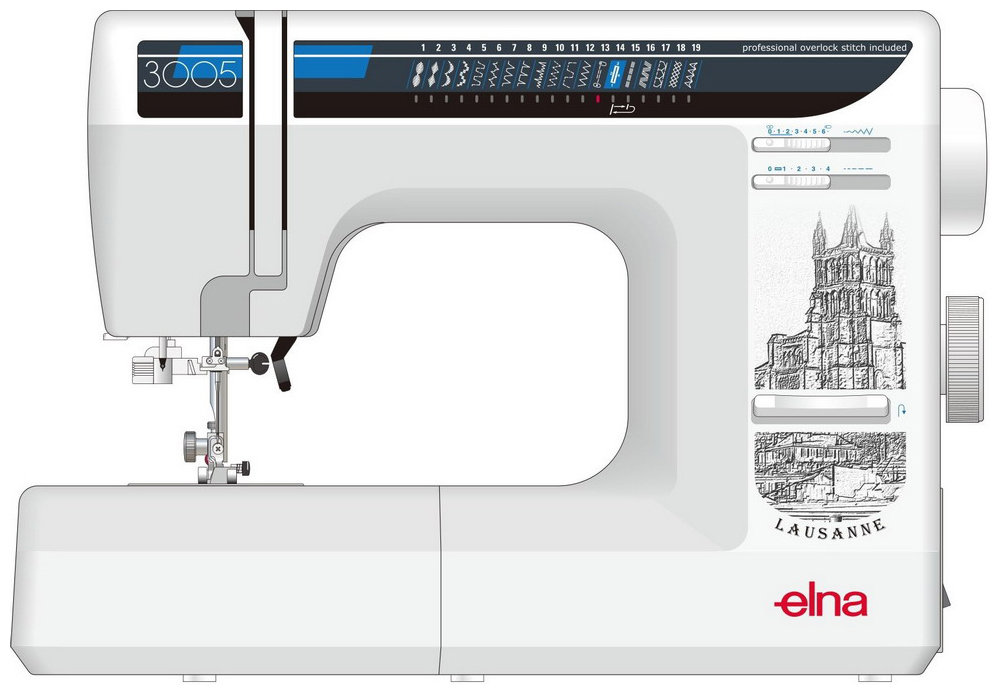 Швейная машина Elna 3005 Лозанна, Белый детальное изображение - 1