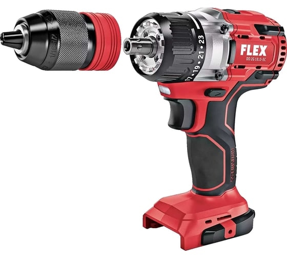 Аккумуляторная дрель-шуруповерт FLEX DD 2G 18.0-EC/5.0 Set 18.0 В, 18 В, 90 Нм, 5 А·ч, 504890 детальное изображение - 2