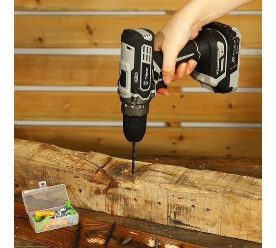 Аккумуляторная дрель-шуруповерт DEKO DKCD20 Black Edition SET 3, 20 В, 40 Нм, 2 А·ч, 063-4050 детальное изображение - 6