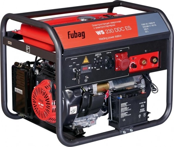 Сварочный генератор FUBAG WS 230 DDC ES 838238, 5 кВт, Красный детальное изображение - 1