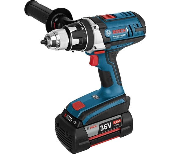 Аккумуляторная дрель-шуруповерт Bosch GSR 36 VE-2-LI, 36 В, 100 Нм, 4 А·ч, 06019C0100 детальное изображение - 1