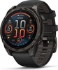 Смарт-часы Garmin Fenix 8 AMOLED Sapphire DLC, 47 мм Титановый светло-серый корпус, оранжевый силиконовый ремешок вариант - 2