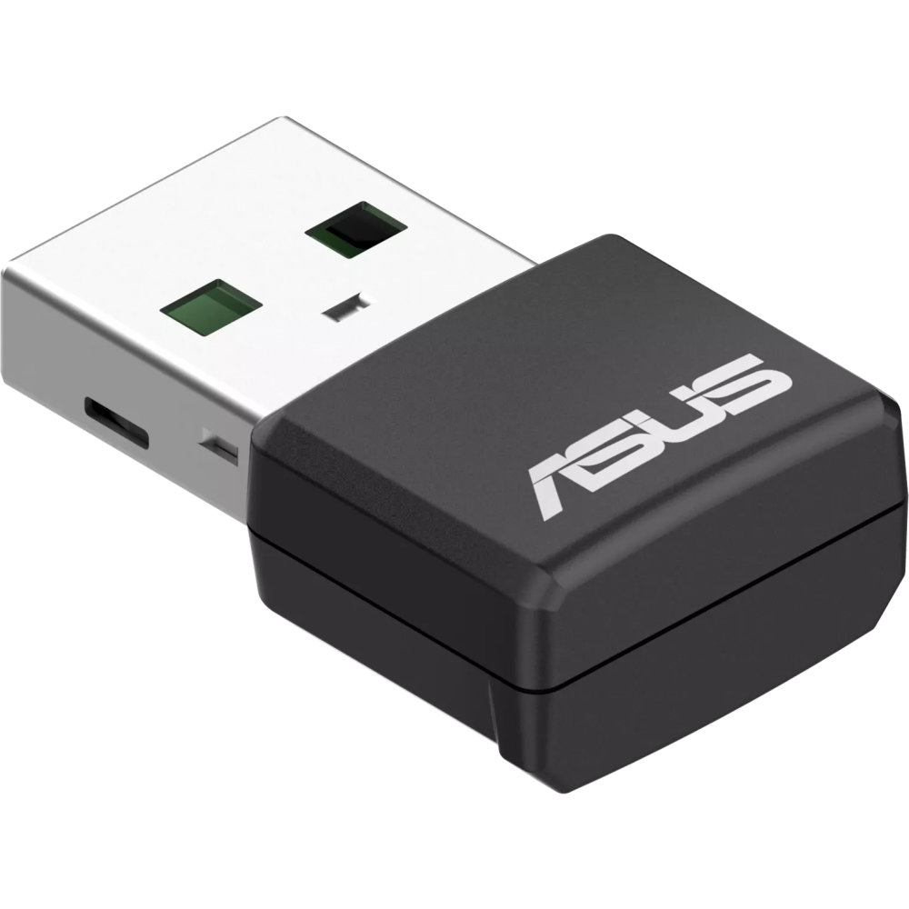 Wi-Fi адаптер ASUS USB-AX55 NANO, Wi-Fi 6, Черный детальное изображение - 1