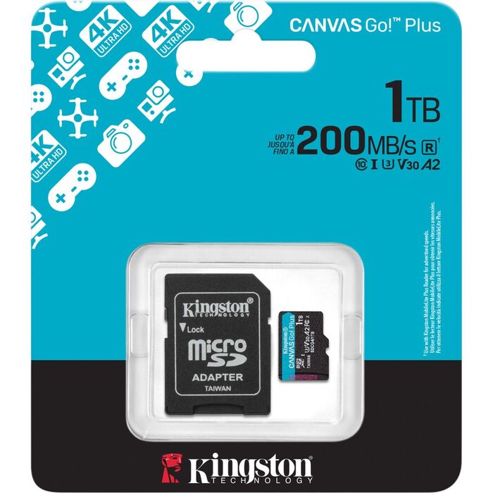 Карта памяти Kingston Canvas Go! Plus MicroSD + SD адаптер (SDCG4/1TB), 1 Тб №3