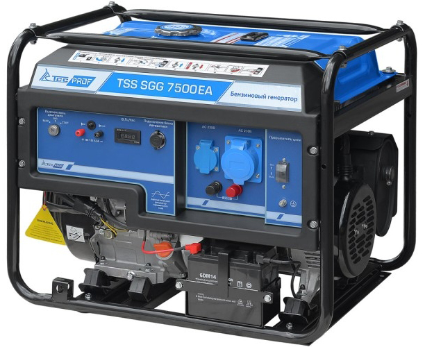 Генератор бензиновый ТСС SGG 7500EA 021301, 7.5 кВт, Синий детальное изображение - 1