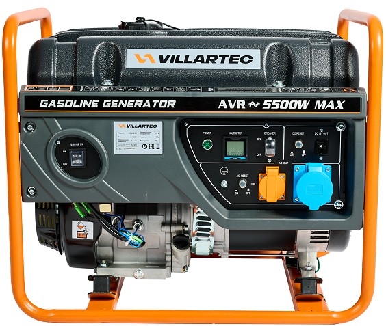 Генератор бензиновый VILLARTEC GG 6300C, 5 кВт, Оранжевый детальное изображение - 8
