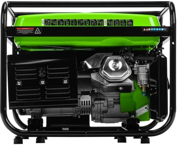 Генератор бензиновый СИБРТЕХ БС-6500Э 94548, 5 кВт, Зеленый детальное изображение - 4