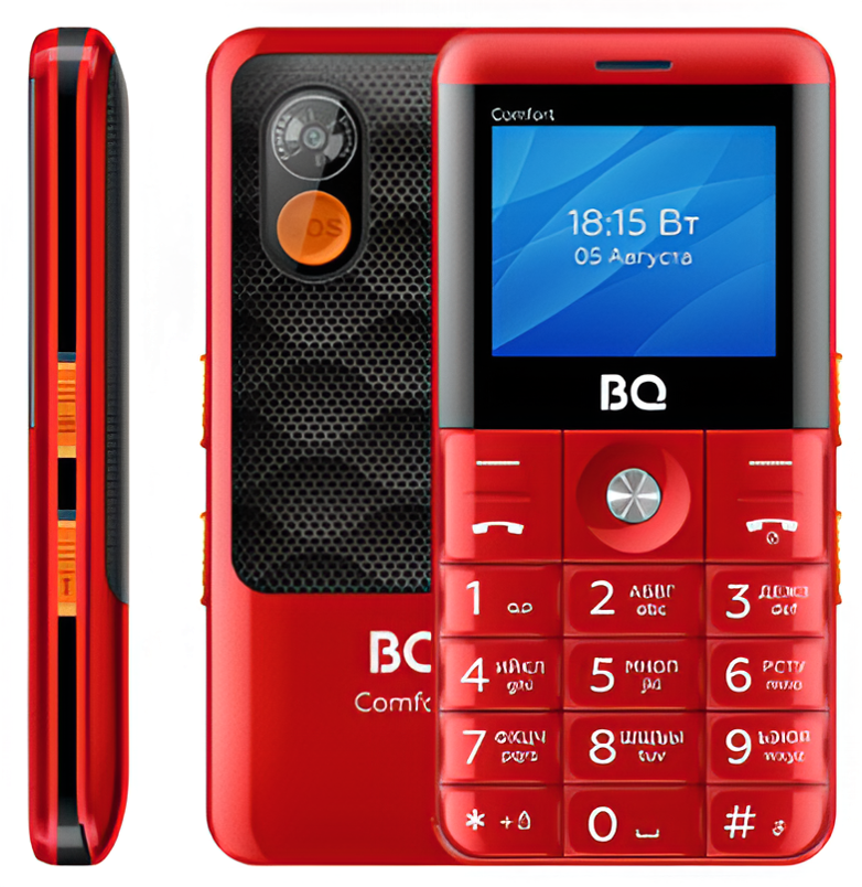 Мобильный телефон BQ 2006 Comfort, 32 Мб, Красный, Dual mini-SIM детальное изображение - 2