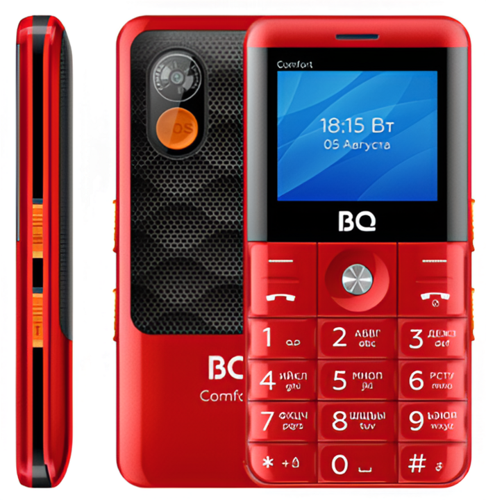Мобильный телефон BQ 2006 Comfort, 32 Мб, Красный, Dual mini-SIM №2