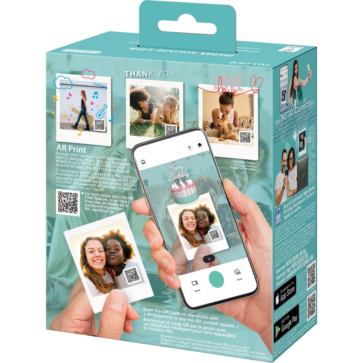 Фотопринтер компактный Fujifilm Instax Square Link Gift Box, Зеленый детальное изображение - 6