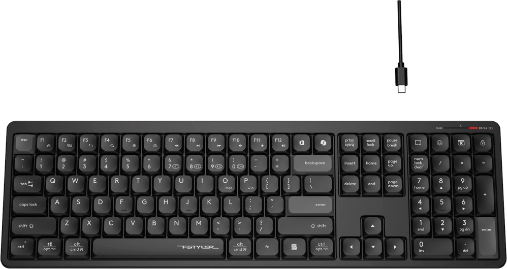 Клавиатура A4Tech Fstyler FBX55C, Черный детальное изображение - 10
