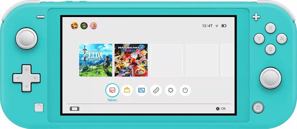 Портативная приставка  Nintendo Switch Lite 32 ГБ, Бирюзовый детальное изображение - 2