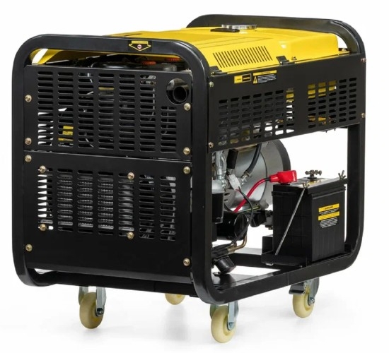 Генератор дизельный с воздушным охлаждением CHAMPION DG10000E-3, открытый, 10 кВт, Желтый детальное изображение - 9