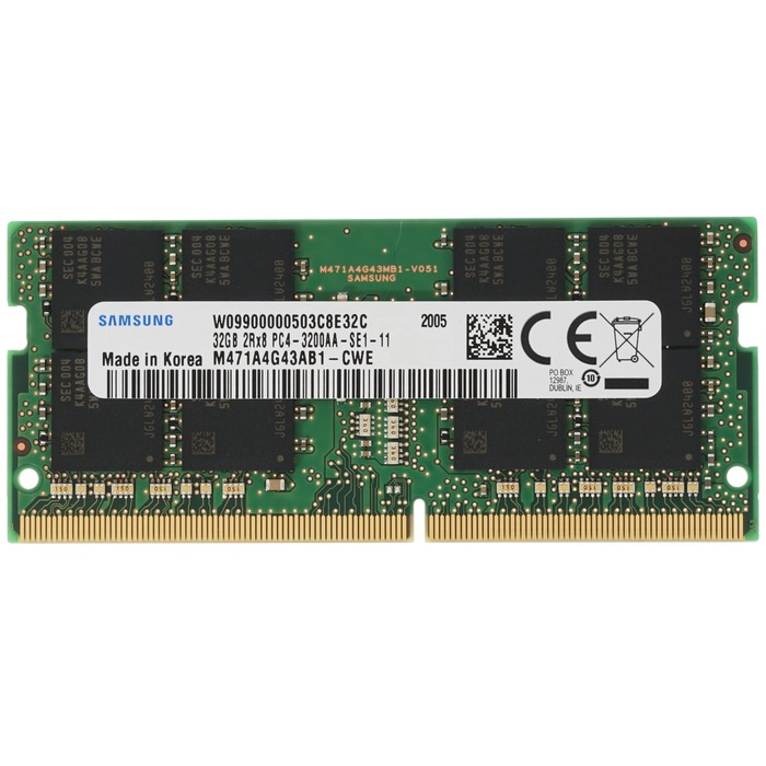 Оперативная память Samsung SO-DIMM OEM DDR4 3200MHz, M471A4G43AB1-CWE, 32 Гб №1
