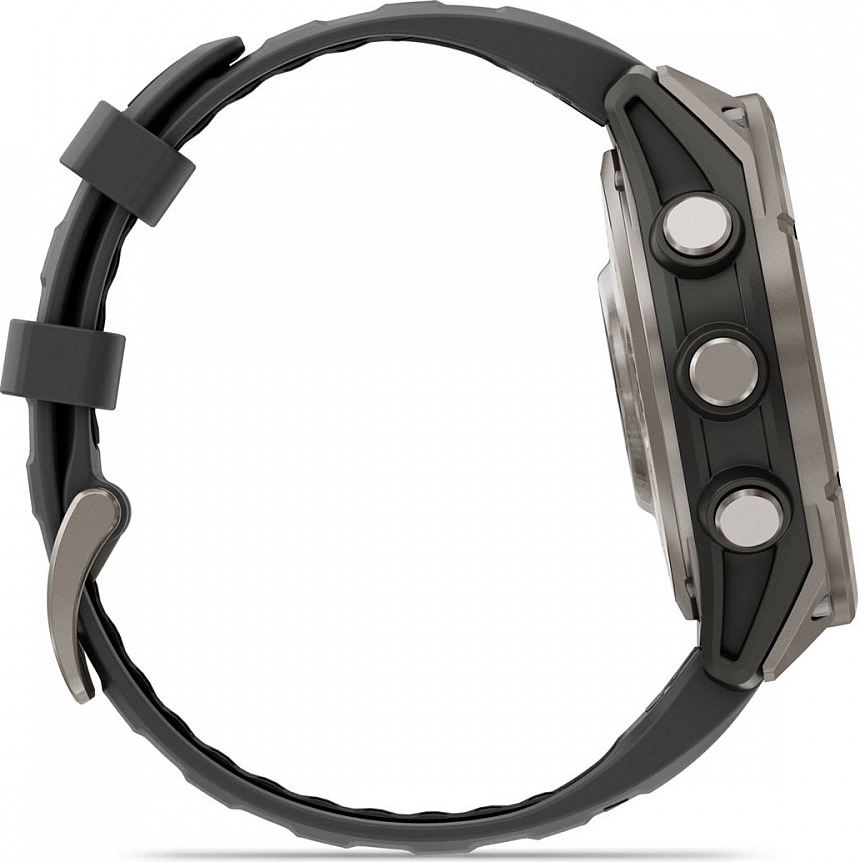 Смарт-часы Garmin fenix 8 Pro AMOLED, 47 мм, серебристо-серый, графитово-черный силиконовый ремешок детальное изображение - 5