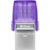 USB Flash накопитель Kingston DataTraveler microDuo 3C G3 (DTDUO3CG3/64 ГБ) 64 ГБ, фиолетовый вариант - 2