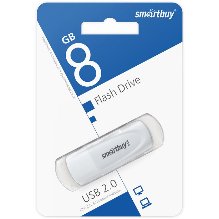 USB Flash накопитель SmartBuy Scout (SB008 ГБ2SCW) 8 ГБ, белый №3