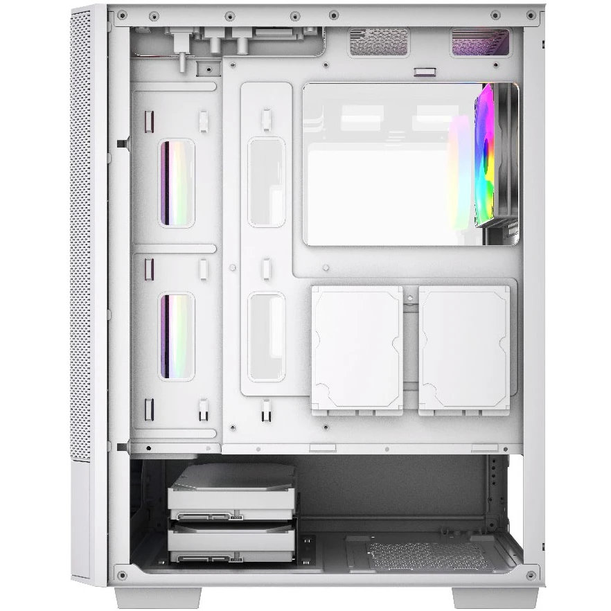 Корпус Powercase Mistral AY3W ARGB, Белый детальное изображение - 5