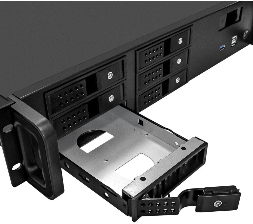 Серверный корпус ExeGate Pro 2U480-HS06, без БП, Черный детальное изображение - 5