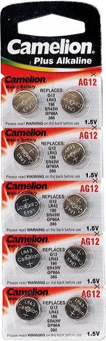 Аккумулятор / батарейка Camelion 10xAG12  детальное изображение - 1