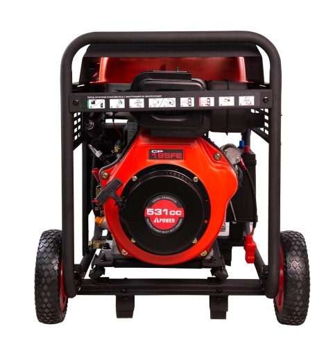 Генератор дизельный с воздушным охлаждением A-iPOWER AD7500ТFEA 20404, открытый, 7 кВт, Черный детальное изображение - 3