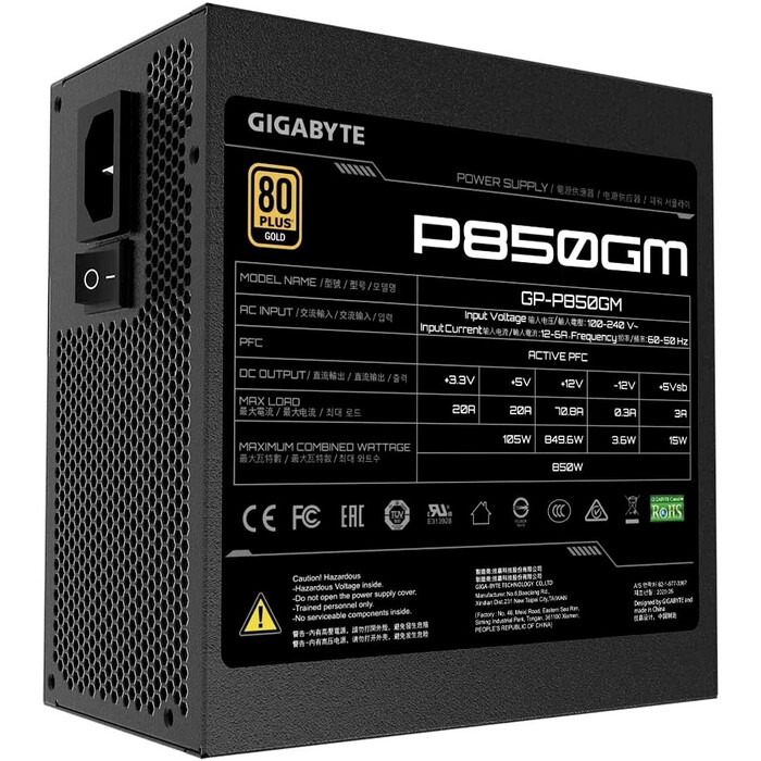 Блок питания Gigabyte GP-P850GM, 850 Вт №2