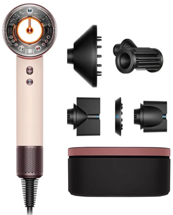 Фен Dyson Supersonic Nural HD16 с кейсом, Красный вельвет/Золото детальное изображение - 6