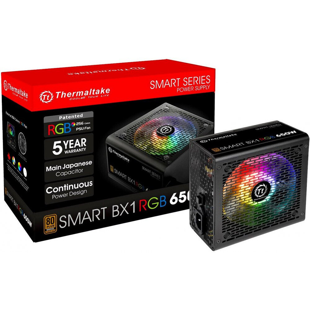 Блок питания Thermaltake Smart BX1 RGB (PS-SPR-0650NHSABE-1), 650 Вт детальное изображение - 6